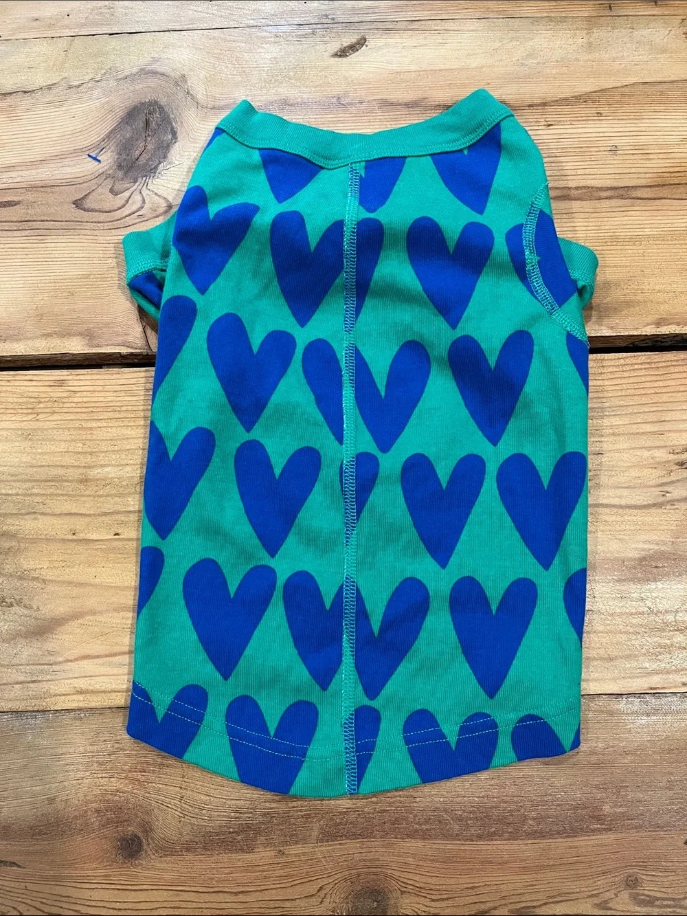 HANNA ANDERSSON Medium Green/ Blue Organic Puppy Dog Pajama Top